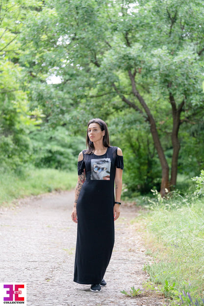 ЕЛЕГАНТНА РОКЛЯ СЪС ЩАМПА ТИХОМИРА