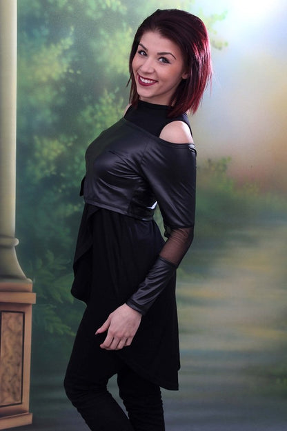 ТУНИКА С КОЖЕН ЕЛЕК ДАРИНА