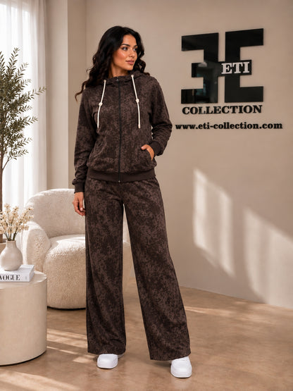 Зимен дамски комплект MOCHA PRINT