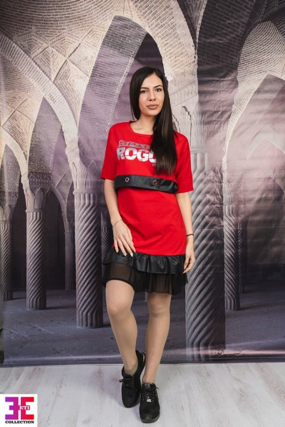 ПРЕКРАСНА РОКЛЯ С КОЖА БИЛЯНА