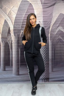 Дизайнерски спортен комплект с кожа - сребро