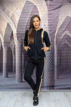 Дизайнерски спортен комплект с кожа - злато