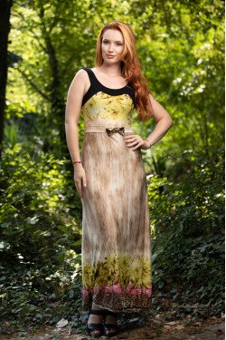 Рокля на цветя Делена