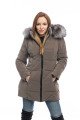 Дамско зимно яке в кафяво