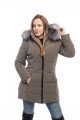 Дамско зимно яке в кафяво