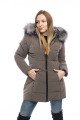 Дамско зимно яке в кафяво