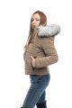 Късо зимно яке в цвят Мока