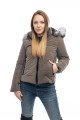 Късо зимно яке в цвят ,,Кафе''