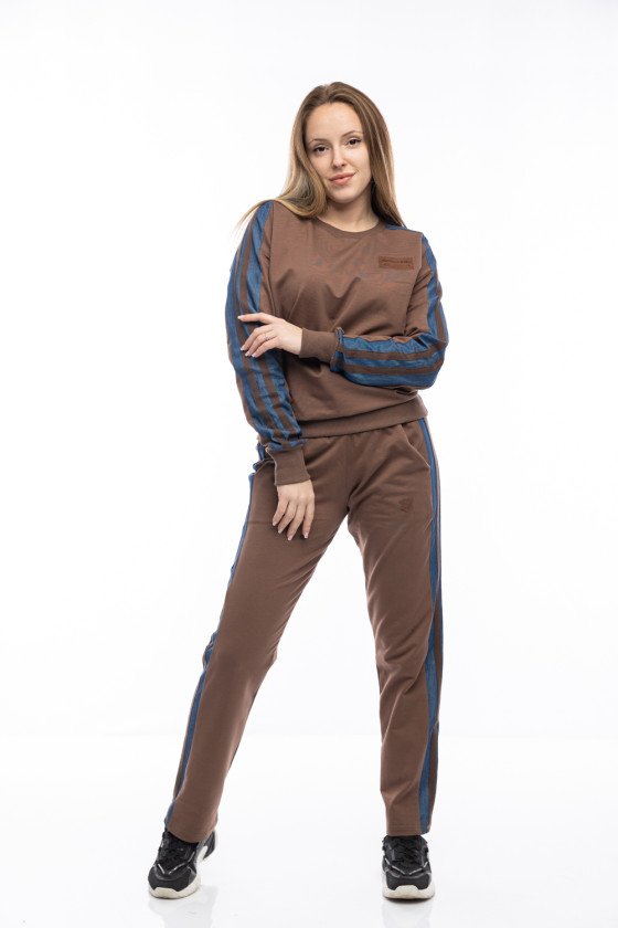 Дамски спортен комплект „Denim Line“ – кафе