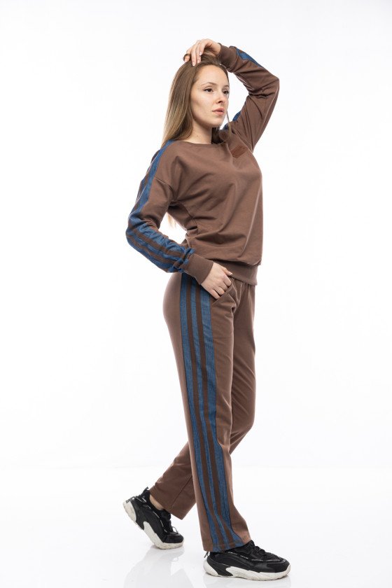 Дамски спортен комплект „Denim Line“ – кафе