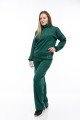 Дамски комплект широк крачол в зелено