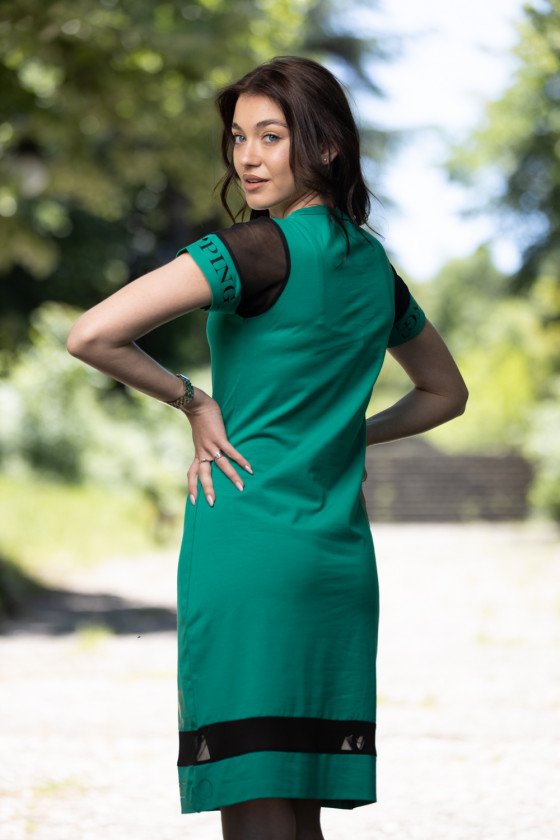 Рокля с тюл и щампа Станимира