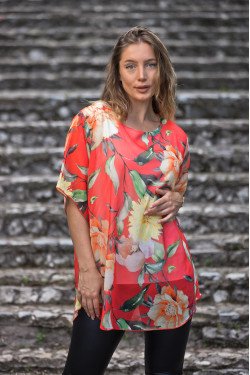 ТУНИКА ОТ ШИФОН МАЛИНА