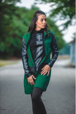 ЖИЛЕТКА С КОЖЕНИ РЪКАВИ ЛЕТИ