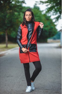 ЖИЛЕТКА С КОЖЕНИ РЪКАВИ КРАСИ