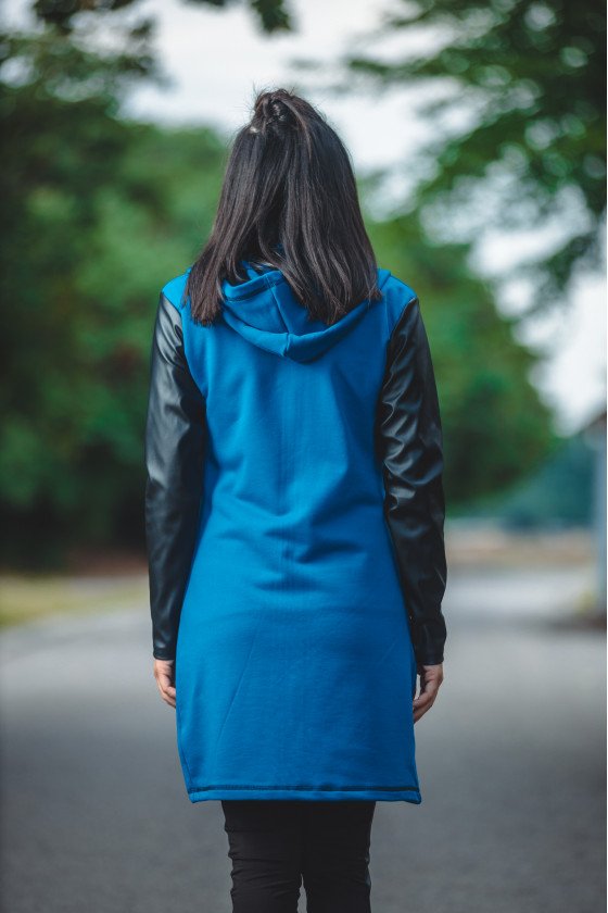 ЖИЛЕТКА С КОЖЕНИ РЪКАВИ ОФЕЛИЯ