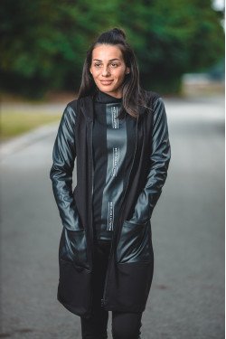 ЖИЛЕТКА С КОЖЕНИ РЪКАВИ ПАРИС