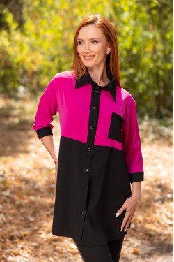 Елегантна риза в два цвята Рияна