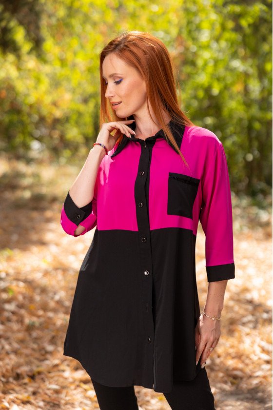 Елегантна риза в два цвята Рияна