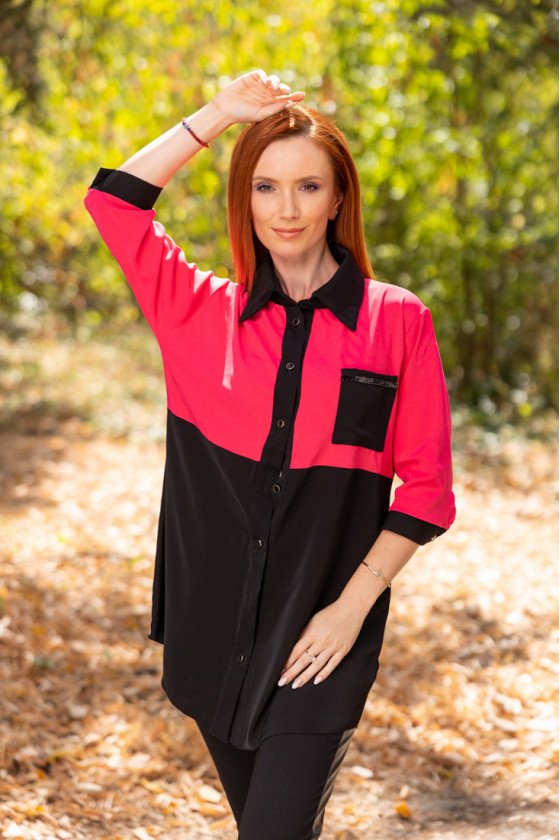 Елегантна риза в два цвята Елизабет