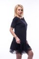 Рокля с дантела в черно