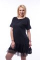 Рокля с дантела в черно