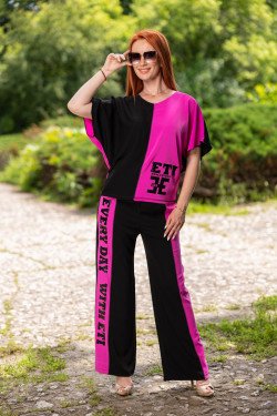 Прекрасен двуцветен сет в циклама