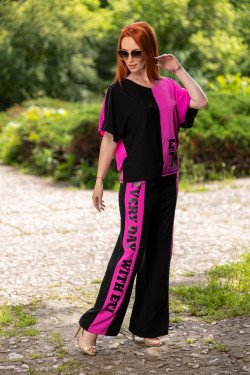 Прекрасен двуцветен сет в циклама