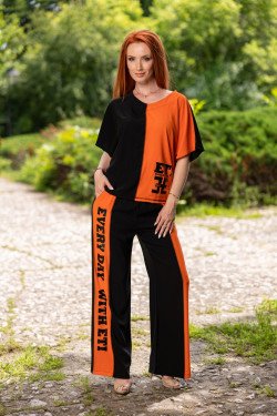 Прекрасен двуцветен сет в оранжево