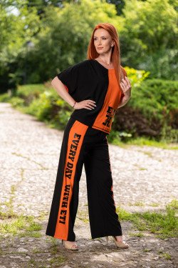 Прекрасен двуцветен сет в оранжево