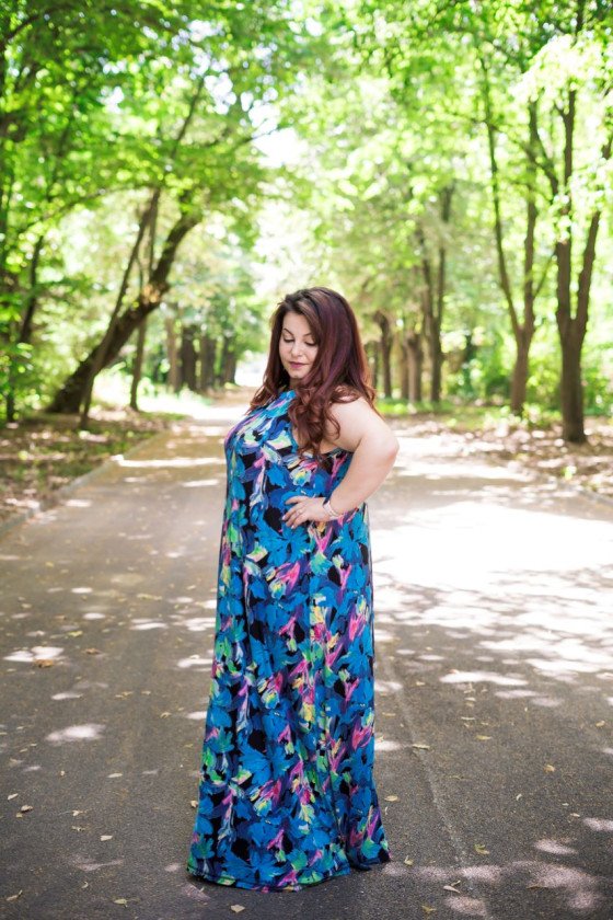 Прекрасна дълга рокля на цветя Верона