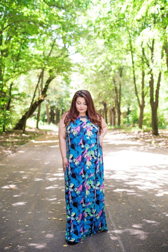 Прекрасна дълга рокля на цветя Верона