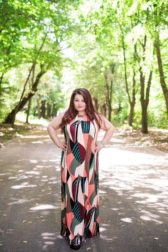 Елегантна дълга рокля Габриела