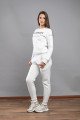 Дамски зимен комплект в цвят -бял меланж