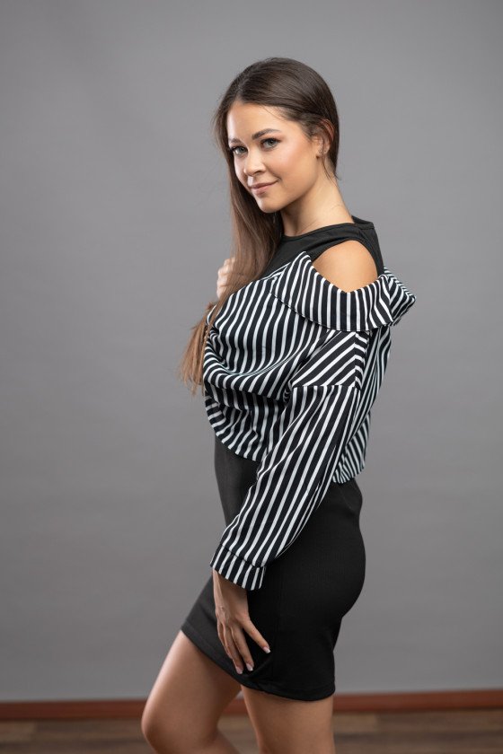 Рокля рипс с имитация на риза Саманта