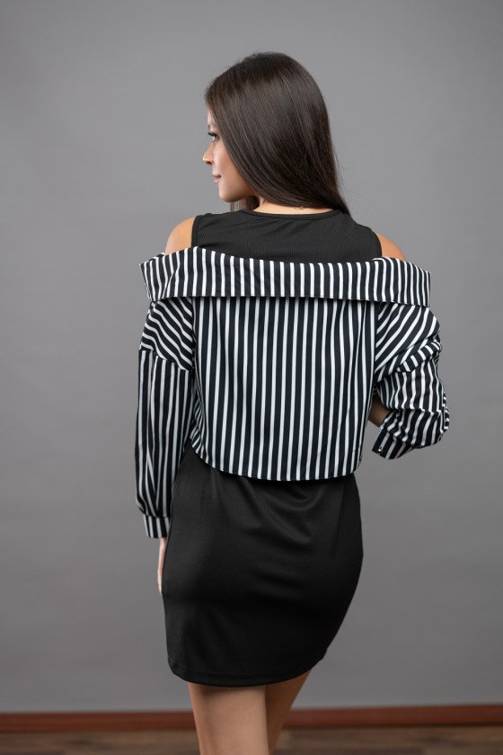 Рокля рипс с имитация на риза Саманта