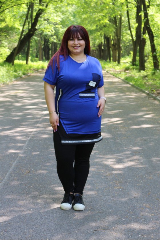 Макси туника в синьо 