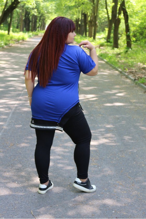 Макси туника в синьо 