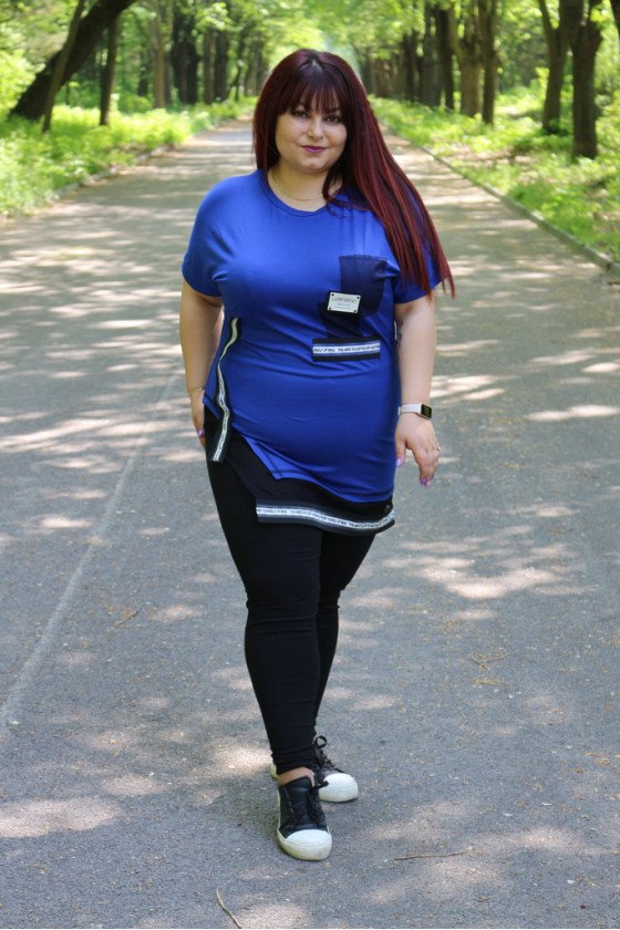 Макси туника в синьо 