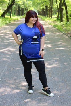 Макси туника в синьо 