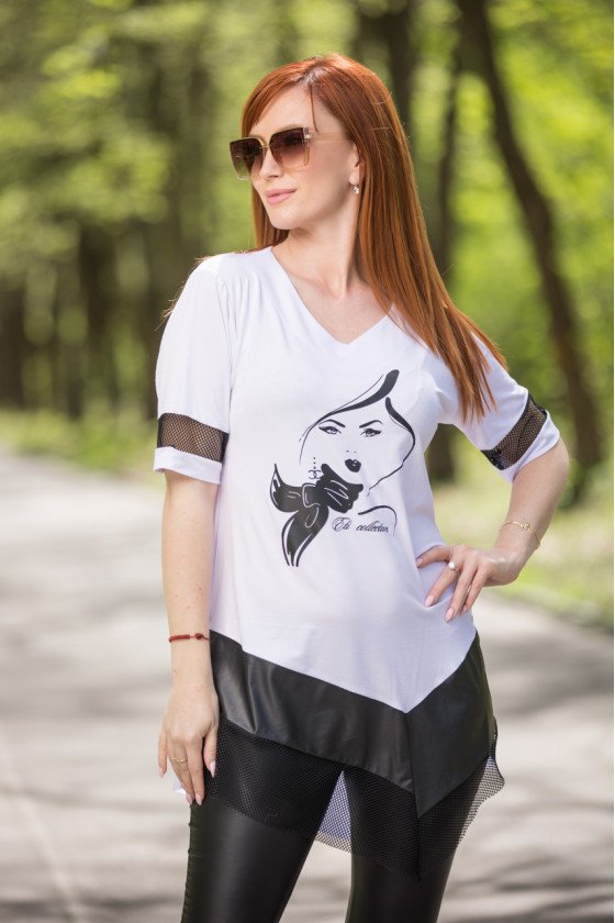 Туника с кожа Лаура