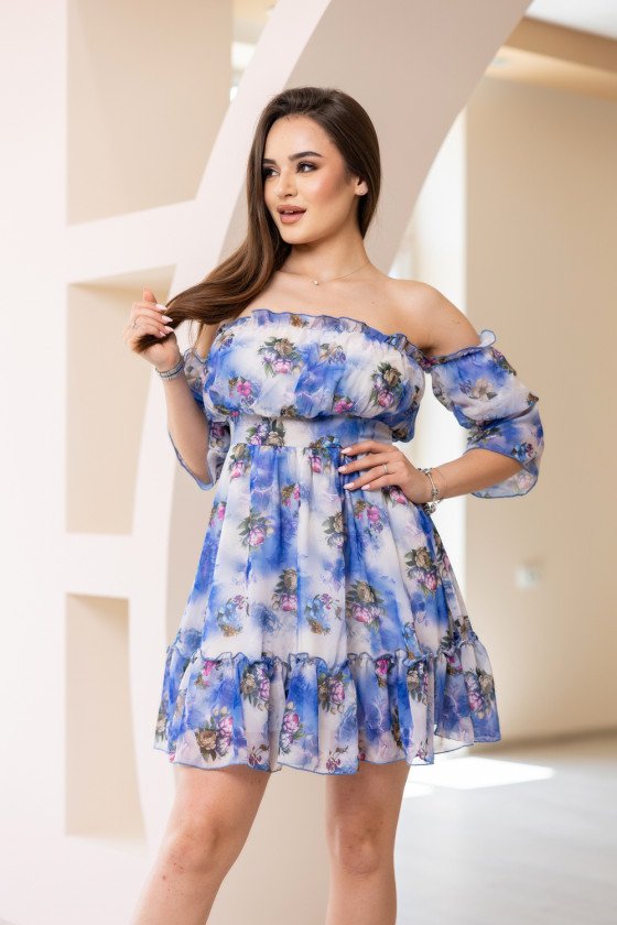 Модна дамска рокля от шифон Клара