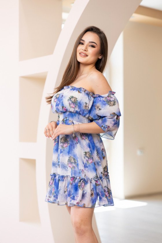 Модна дамска рокля от шифон Клара