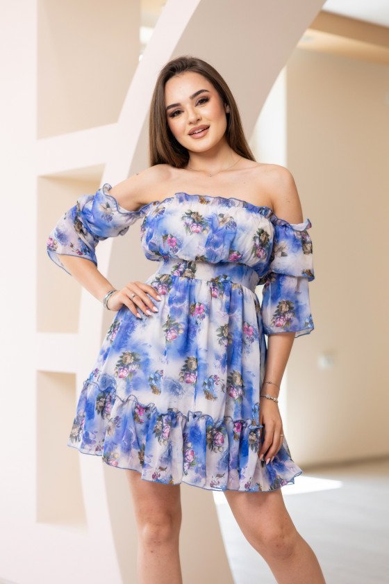 Модна дамска рокля от шифон Клара