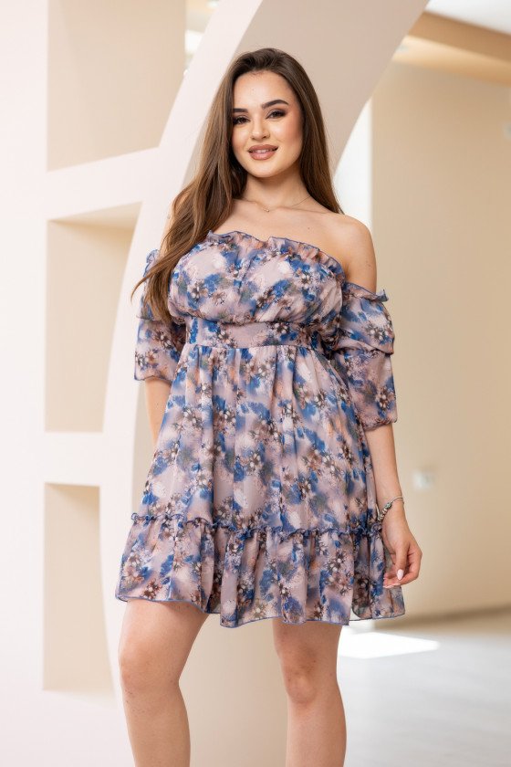 Модна дамска рокля с голи рамене Мириям