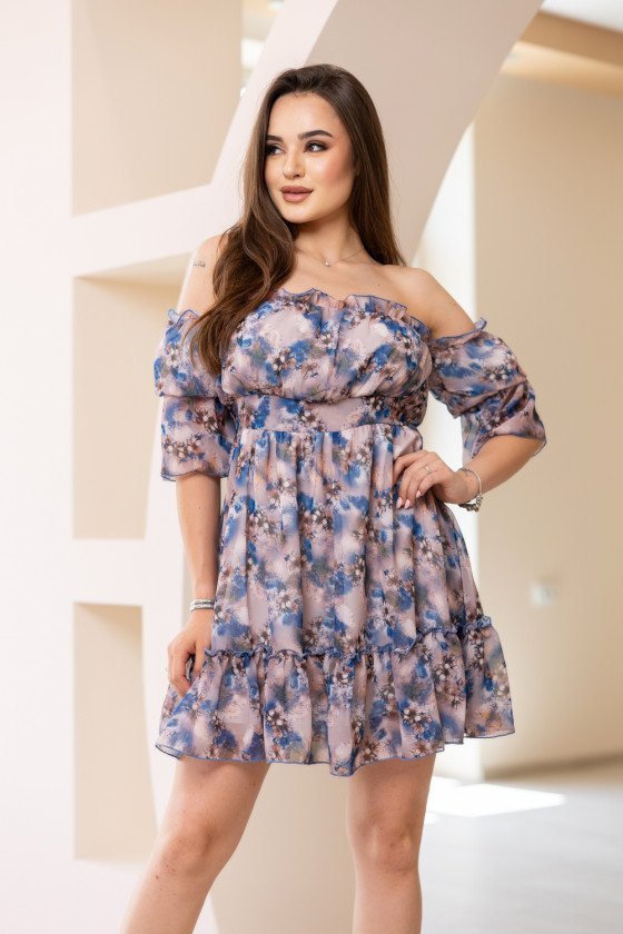 Модна дамска рокля с голи рамене Мириям