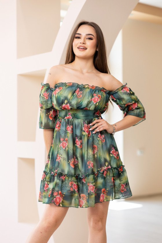 Модна дамска рокля от шифон Бориса