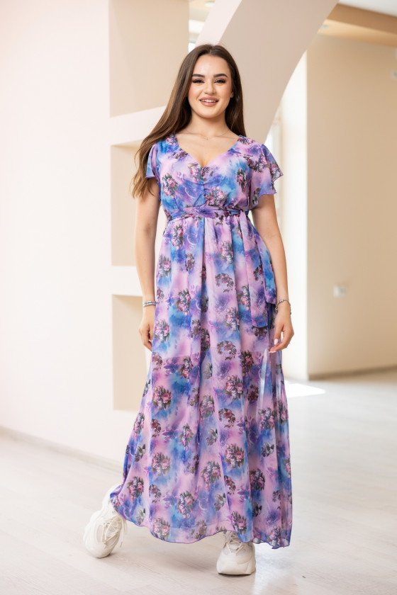 Дълга лятна рокля от шифон Щиляна