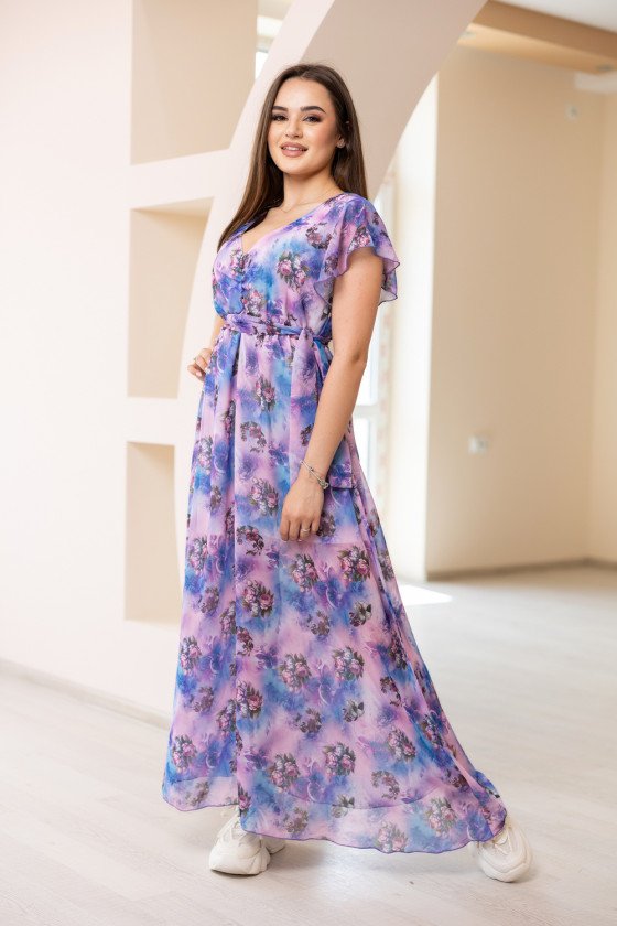 Дълга лятна рокля от шифон Щиляна