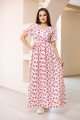 Лятна дълга рокля с принт на череши Зорница